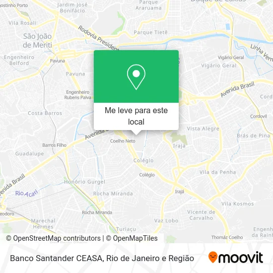 Banco Santander CEASA mapa