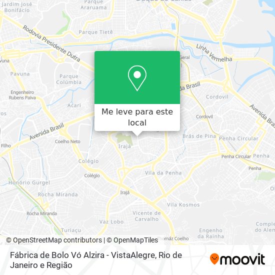 Fábrica de Bolo Vó Alzira - VistaAlegre mapa