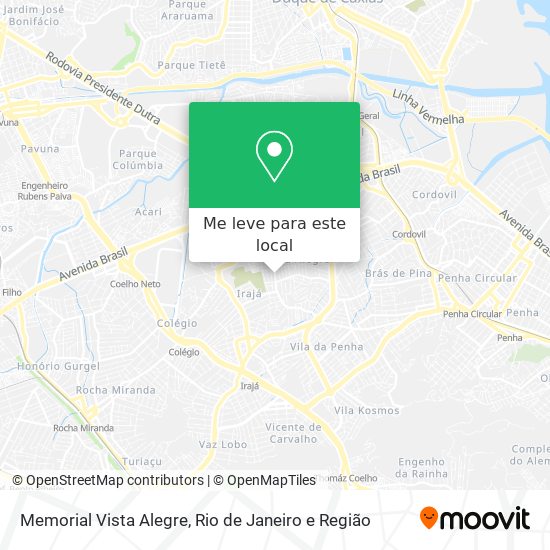 Memorial Vista Alegre mapa