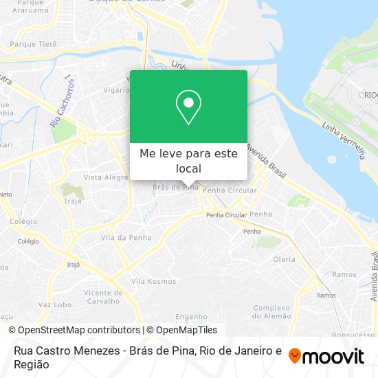 Rua Castro Menezes - Brás de Pina mapa
