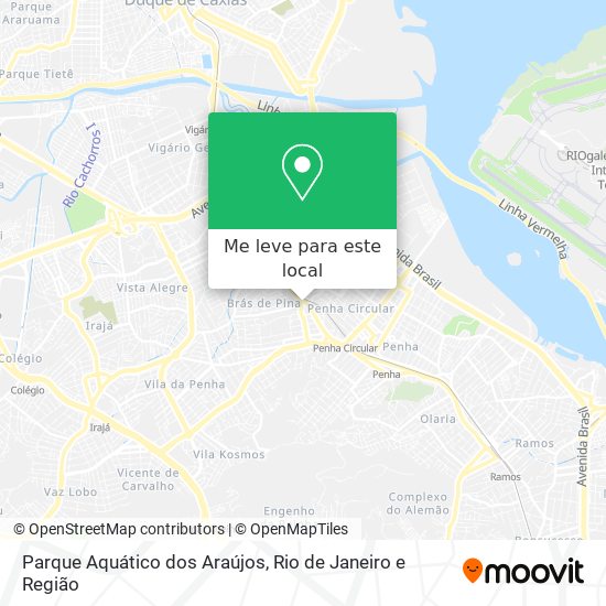 Parque Aquático dos Araújos mapa