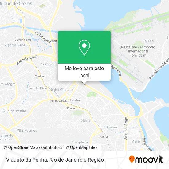 Viaduto da Penha mapa