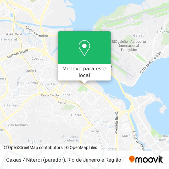 Caxias / Niteroi (parador) mapa