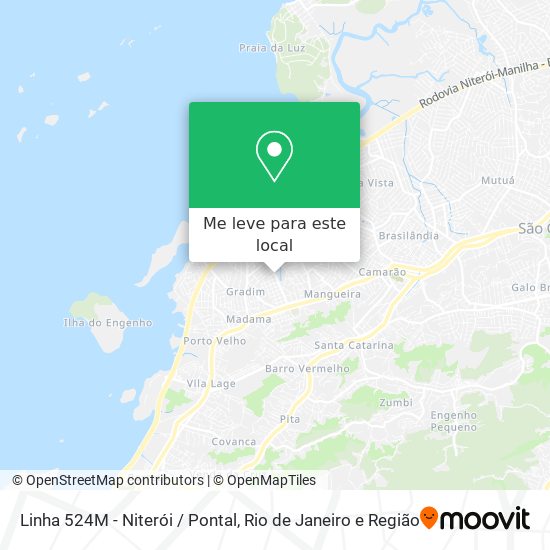 Linha 524M - Niterói / Pontal mapa