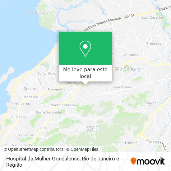 Hospital da Mulher Gonçalense mapa