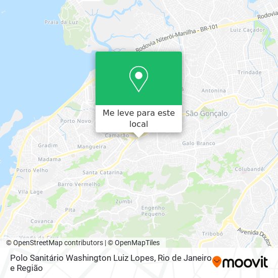 Polo Sanitário Washington Luiz Lopes mapa