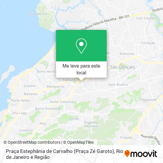 Praça Estephânia de Carvalho (Praça Zé Garoto) mapa