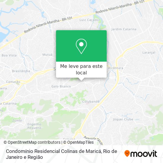 Condomínio Residencial Colinas de Maricá mapa