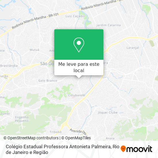 Colégio Estadual Professora Antonieta Palmeira mapa