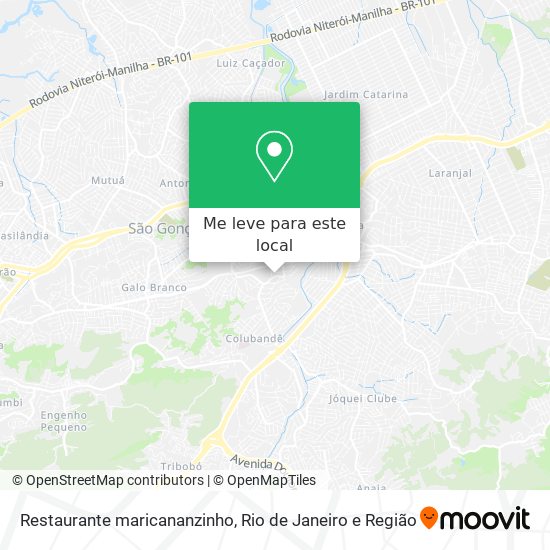 Restaurante maricananzinho mapa