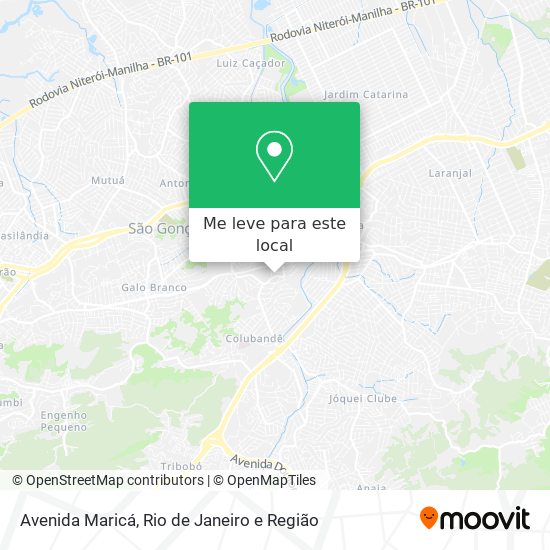 Avenida Maricá mapa