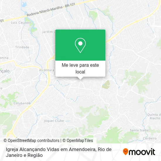 Igreja Alcançando Vidas em Amendoeira mapa