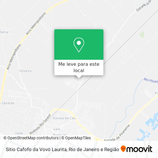 Sitio Cafofo da Vovó Laurita mapa