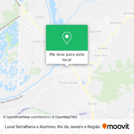 Lunal Serralheria e Alumínio mapa