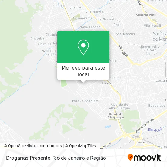 Drogarias Presente mapa