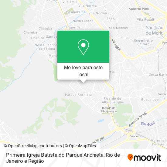Primeira Igreja Batista do Parque Anchieta mapa