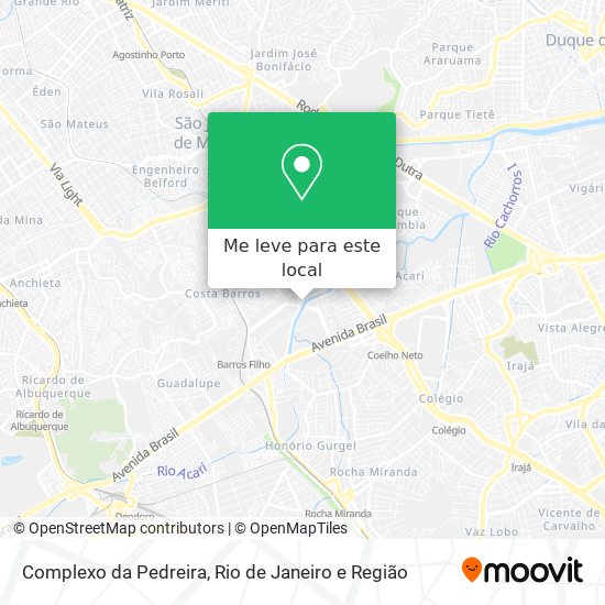 Complexo da Pedreira mapa