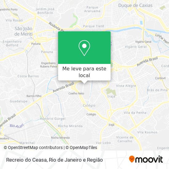 Recreio do Ceasa mapa