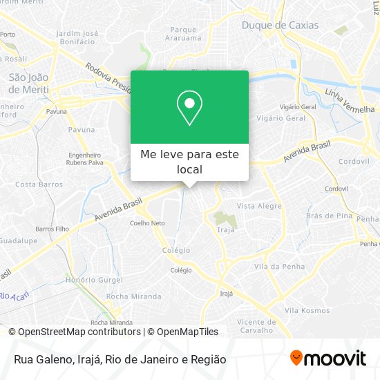 Rua Galeno, Irajá mapa