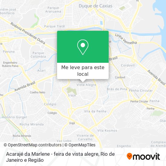Acarajé da Marlene - feira de vista alegre mapa