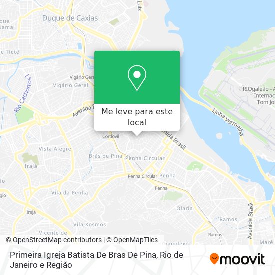 Primeira Igreja Batista De Bras De Pina mapa