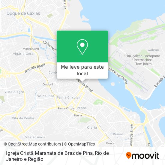 Igreja Cristã Maranata de Braz de Pina mapa