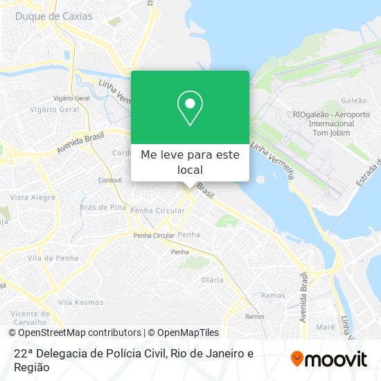 22ª Delegacia de Polícia Civil mapa