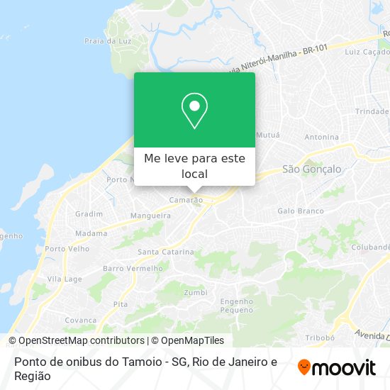 Ponto de onibus do Tamoio - SG mapa