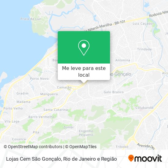 Lojas Cem São Gonçalo mapa