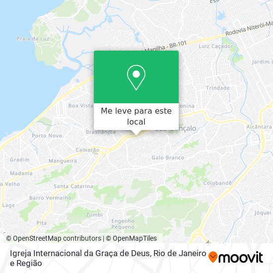 Igreja Internacional da Graça de Deus mapa