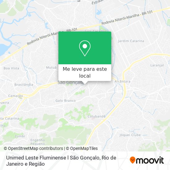 Unimed Leste Fluminense l São Gonçalo mapa
