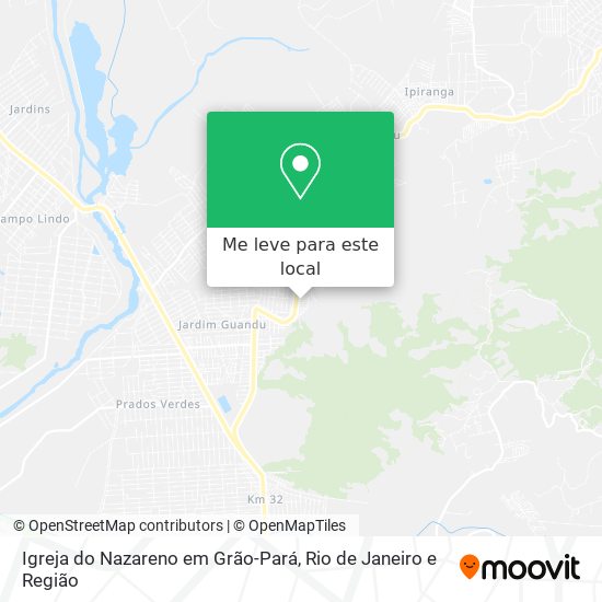 Igreja do Nazareno em Grão-Pará mapa