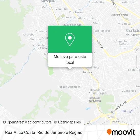 Rua Alice Costa mapa