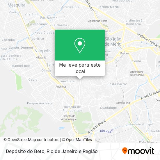 Depósito do Beto mapa