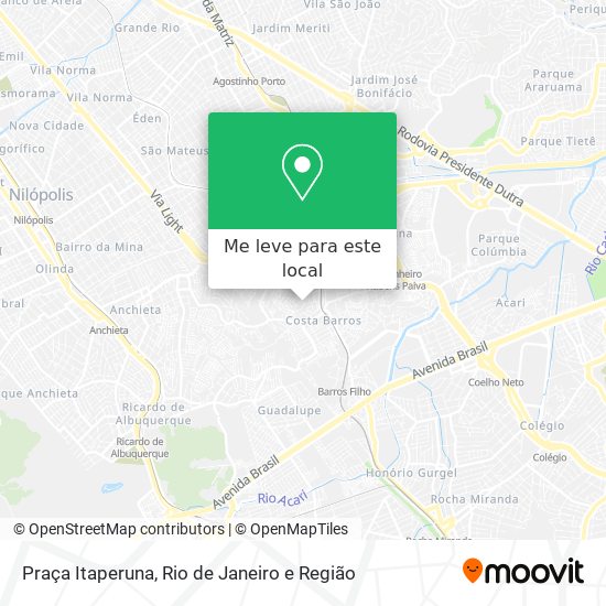 Praça Itaperuna mapa