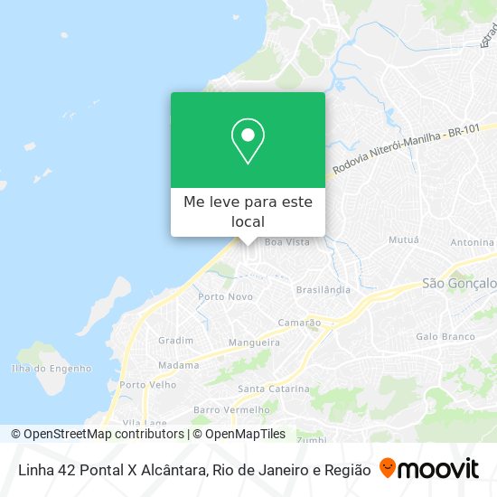 Linha 42 Pontal X Alcântara mapa