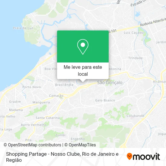 Shopping Partage - Nosso Clube mapa