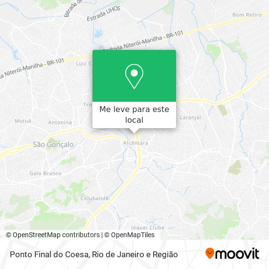 Ponto Final do Coesa mapa