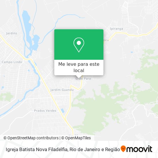Igreja Batista Nova Filadélfia mapa