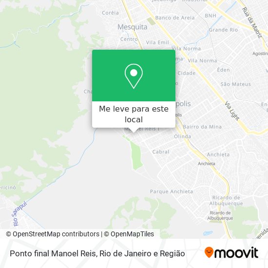 Ponto final Manoel Reis mapa
