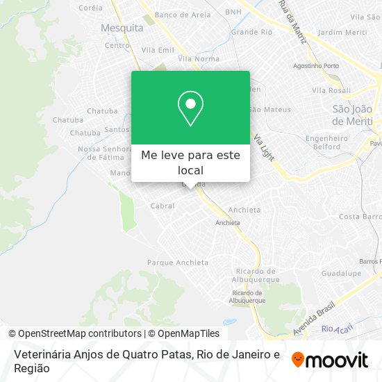 Veterinária Anjos de Quatro Patas mapa