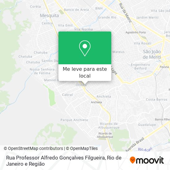 Rua Professor Alfredo Gonçalves Filgueira mapa