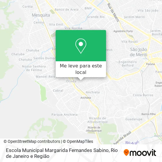 Escola Municipal Margarida Fernandes Sabino mapa