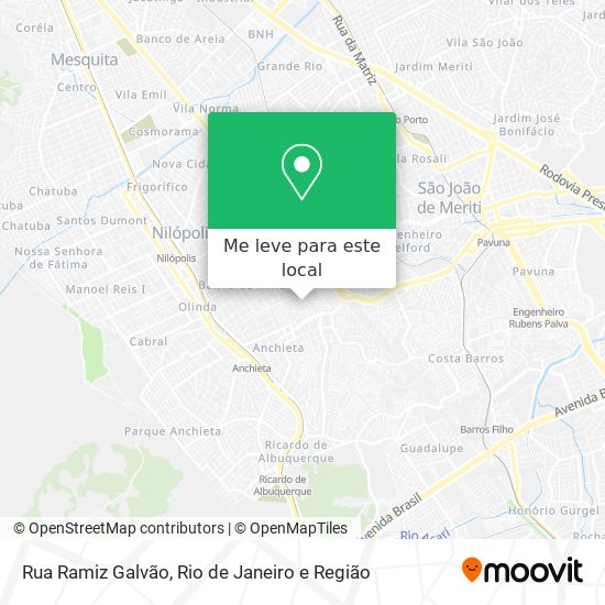 Rua Ramiz Galvão mapa