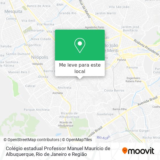Colégio estadual Professor Manuel Maurício de Albuquerque mapa