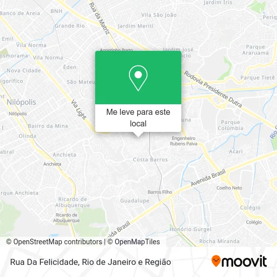 Rua Da Felicidade mapa