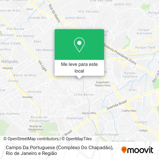 Campo Da Portuguese (Complexo Do Chapadão) mapa