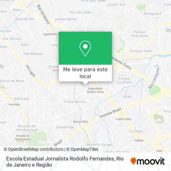 Escola Estadual Jornalista Rodolfo Fernandes mapa