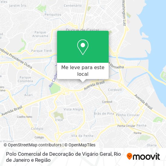 Polo Comercial de Decoração de Vigário Geral mapa