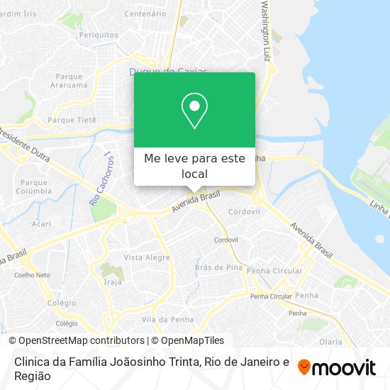 Clinica da Família Joãosinho Trinta mapa